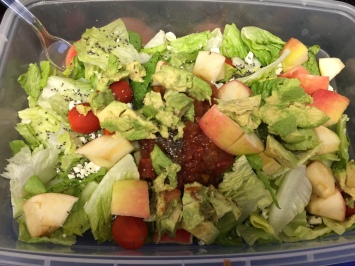 Yummy salad for lunch, ad only missing a few things...